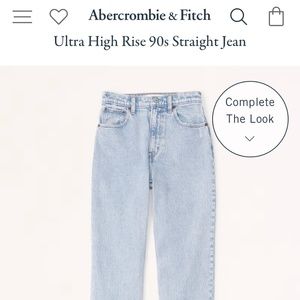 Abercrombie 90s straight high rise jean